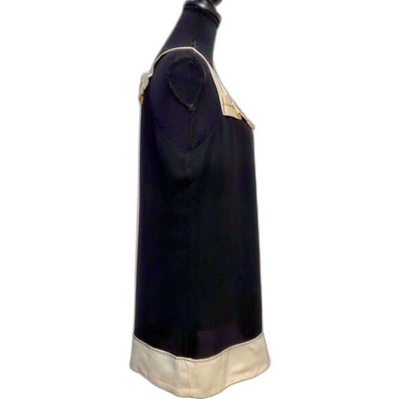 Contrast Piped Trim Sleeveless Top LARGE - Picture 2 of 6